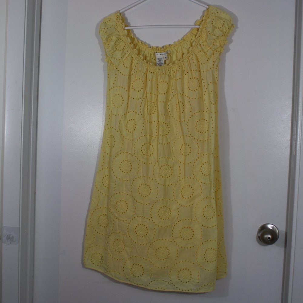 Max Studio yellow dress with detachable slip